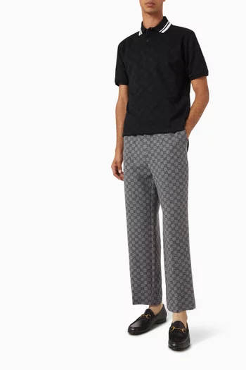 Horsebit Track Pants in Wool