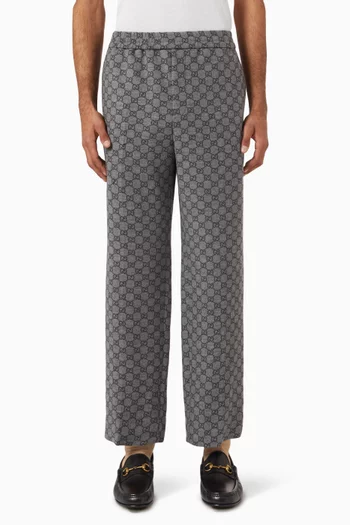 Horsebit Track Pants in Wool