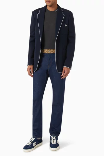Embroidered GG Jacket in Cotton-jersey