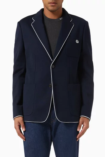 Embroidered GG Jacket in Cotton-jersey