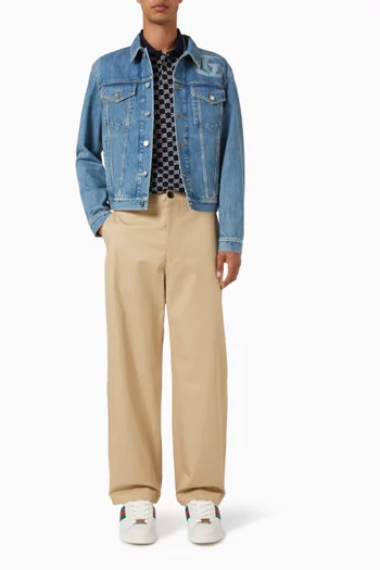 Lasered Double G Jacket in Denim