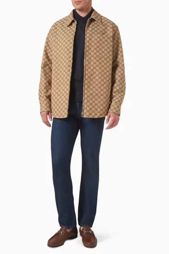 Zip-up Sport Jacket in GG Jacquard