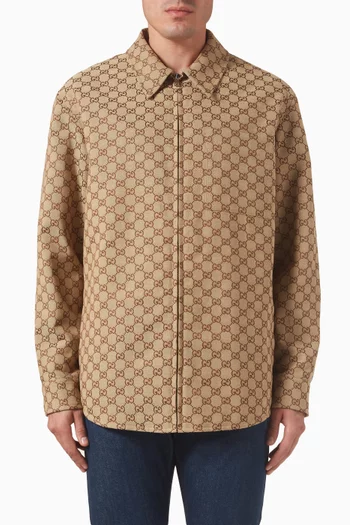 Zip-up Sport Jacket in GG Jacquard