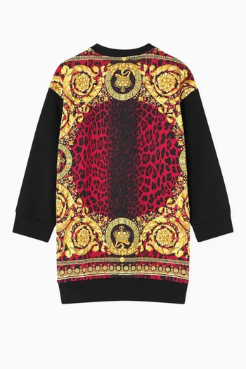 Wild Barocco Sweatshirt Dress in Cotton