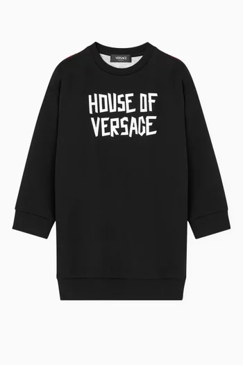 Wild Barocco Sweatshirt Dress in Cotton