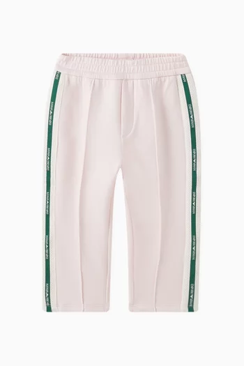Logo Tape Sweatpants in Double Jersey