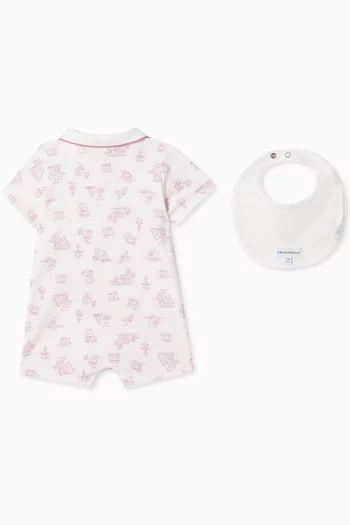 EA Logo Fantasy Romper Set in Cotton