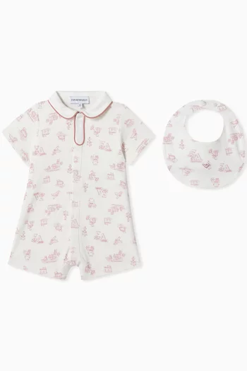 EA Logo Fantasy Romper Set in Cotton