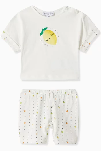 Lemon Logo 2-piece Set in Cotton