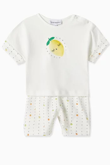 Lemon Logo 2-piece Set in Cotton