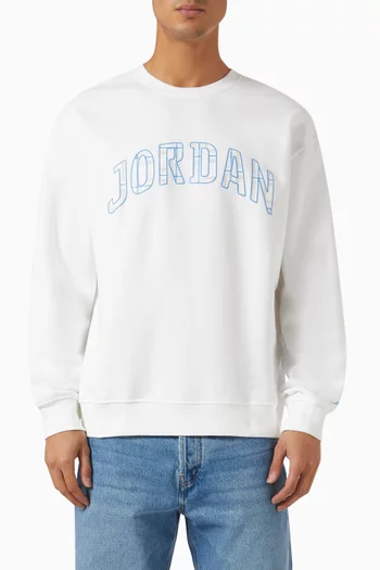 Logo-print Crew Neck Sweatshirt in Cotton-fleece