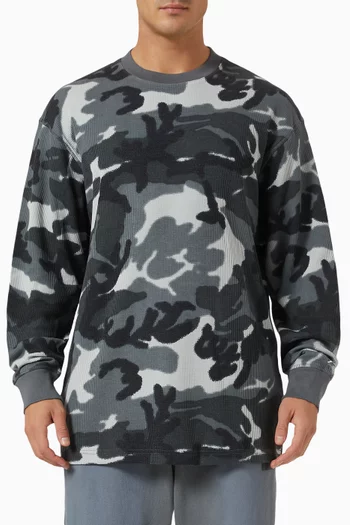MVP Camo T-shirt in Waffle-knit