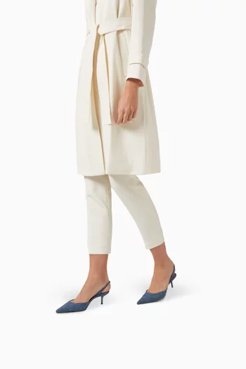 Point-toe 45 Slingback Pumps in Denim