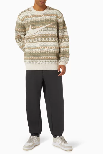 Life Fair Isle Swoosh Sweater in Wool-blend
