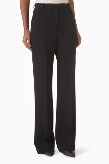 Flared-leg Pants in Wool-blend