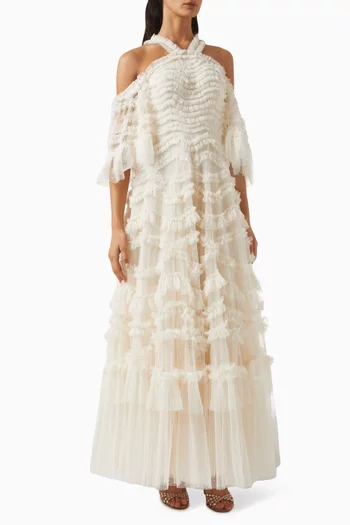 Bronte Off-Shoulder Gown in Tulle