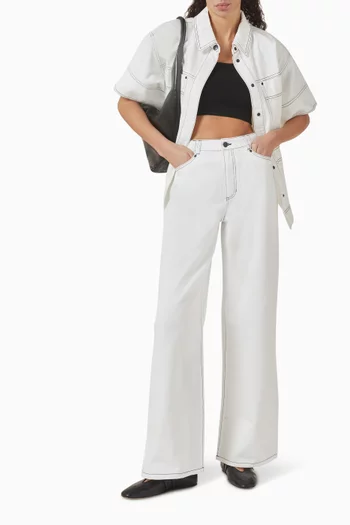 Hana Straight-leg Jeans in Cotton Denim