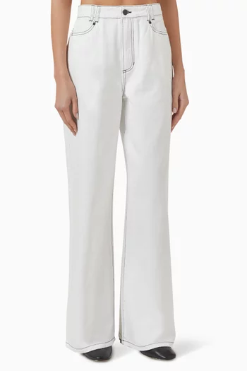 Hana Straight-leg Jeans in Cotton Denim