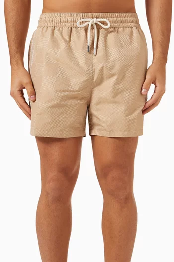Copa Check Rio Swim Shorts in Jacquard