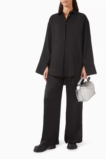 Embroidered-anagram Shirt in Cotton