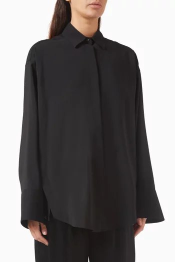 Embroidered-anagram Shirt in Cotton