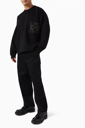 Anagram Pocket Sweater in Cotton-blend