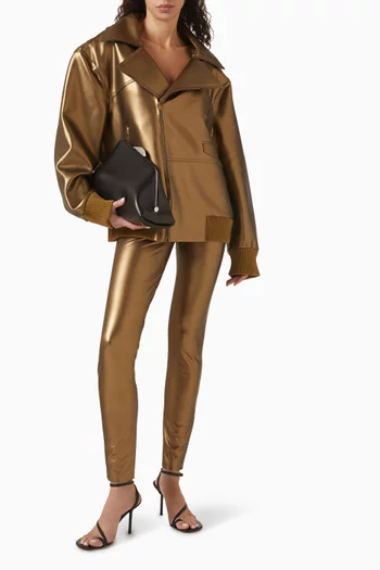 Long Leggings in Faux Leather