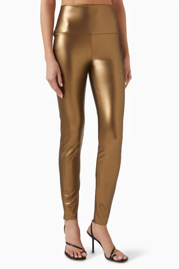 Long Leggings in Faux Leather