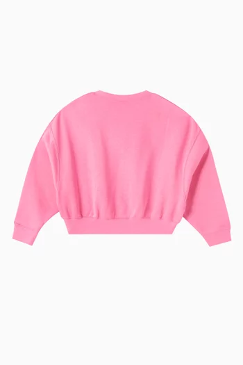 Cropped Sweatshirt in Fleece