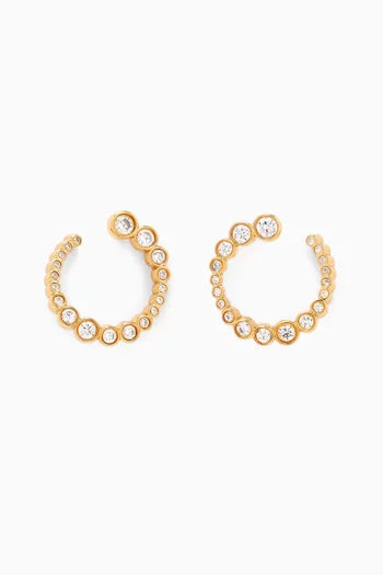 Odette Spiral Earrings in 18kt Gold-plated Silver
