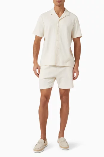 6" Shorts in Waffle-weave Cotton