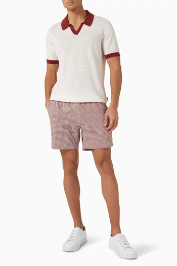 Charles 7" Checked Swim Shorts
