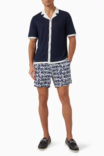 Camp Collar Shirt in Linen-knit