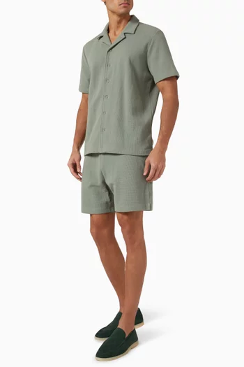 Vacation Shirt in Waffle-weave Cotton