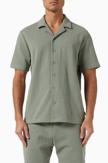 Vacation Shirt in Waffle-weave Cotton