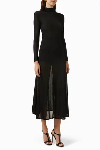 Knit Maxi Dress in Viscose Jersey