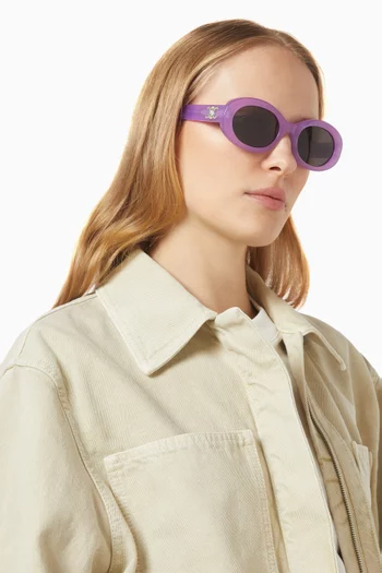 Triomphe Oval Sunglasses in Acetate