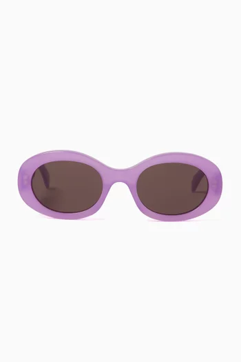 Triomphe Oval Sunglasses in Acetate