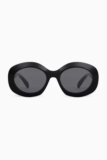 Triomphe Round Sunglasses in Acetate