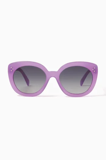 Bold 3 Dots Cat-eye Sunglasses in Acetate