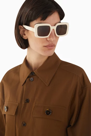 Triomphe Square Sunglasses in Acetate