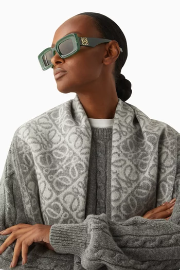 Rectangle Anagram Sunglasses in Acetate