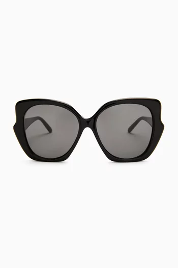 Oversized Slim Sunglasses in Acetate