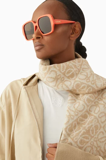 Oversized Square Sunglasses in Acetate