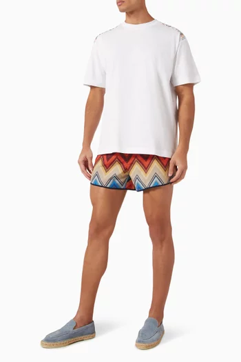 شورت سباحة مير بنقشة شيفرون نايلون