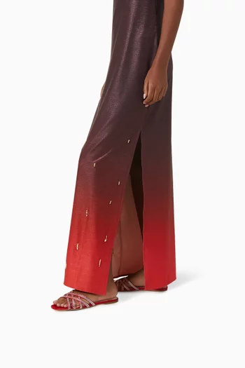 Samara Crystal-embellished Slides in Satin