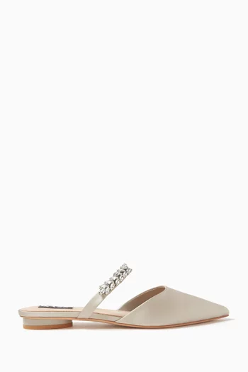 Layla Crystal-embellished Mules in Satin