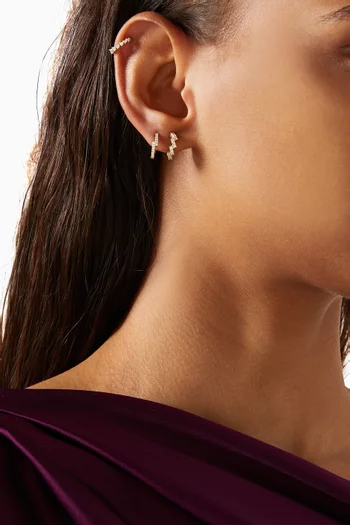 Tate Crystal Earring Set in 14kt Gold-plated Silver, Set of 6