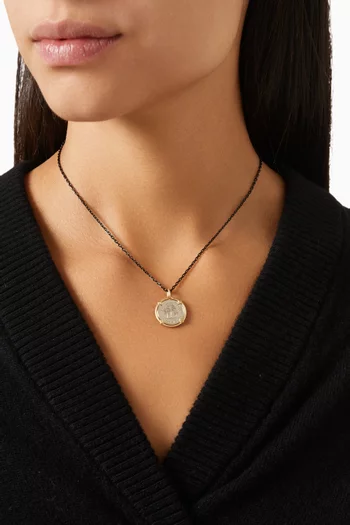 Sak Gafla 1 Fil Pendant Necklace in 18kt Gold