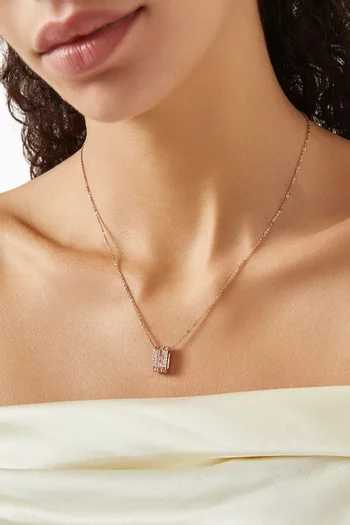 Ménage à Trois Sapphire Necklace in 18kt Rose Gold